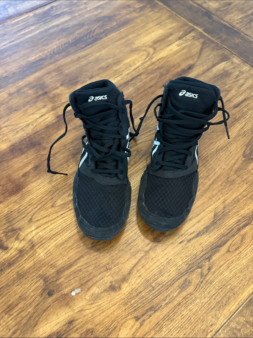 ASICS Black Men's Athletic Sneakers with White Accents